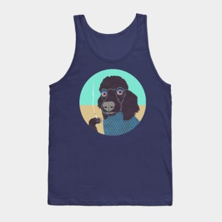 Smoking Poodle Dog Tank Top